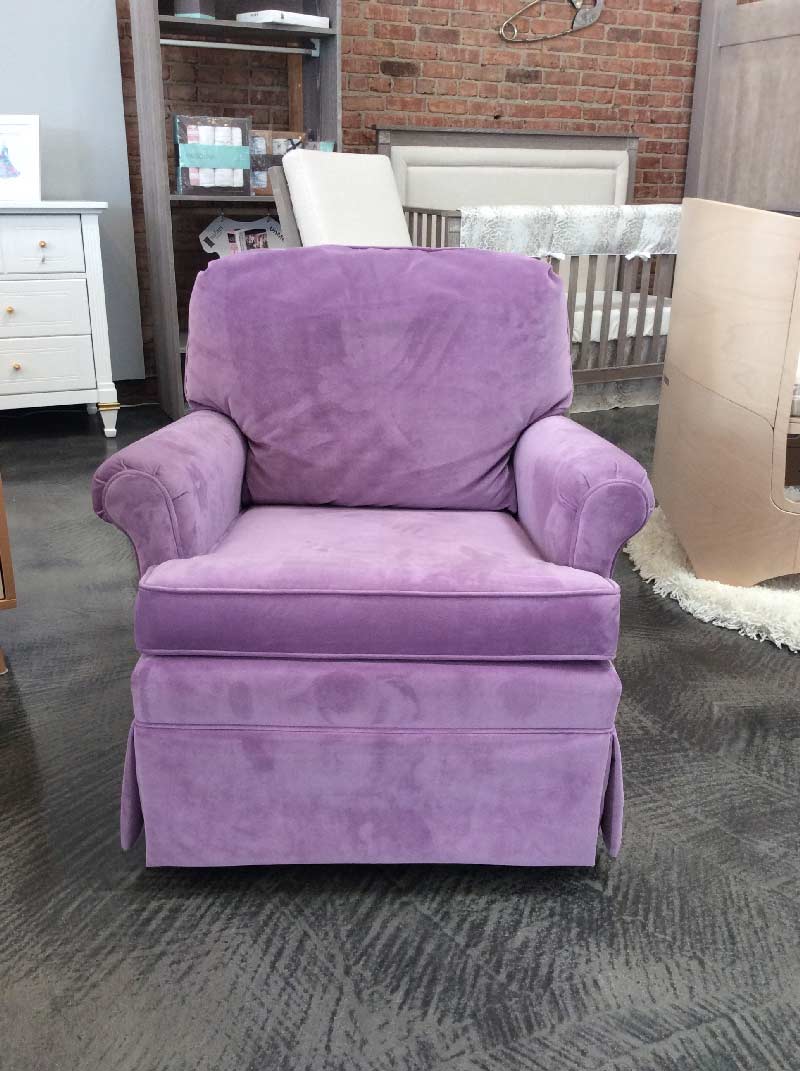 purple glider chair