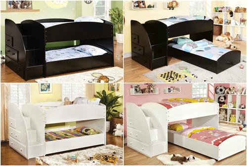 Merrick Low Bunk Bed W Stairs Kids, Small Bunk Beds With Stairs