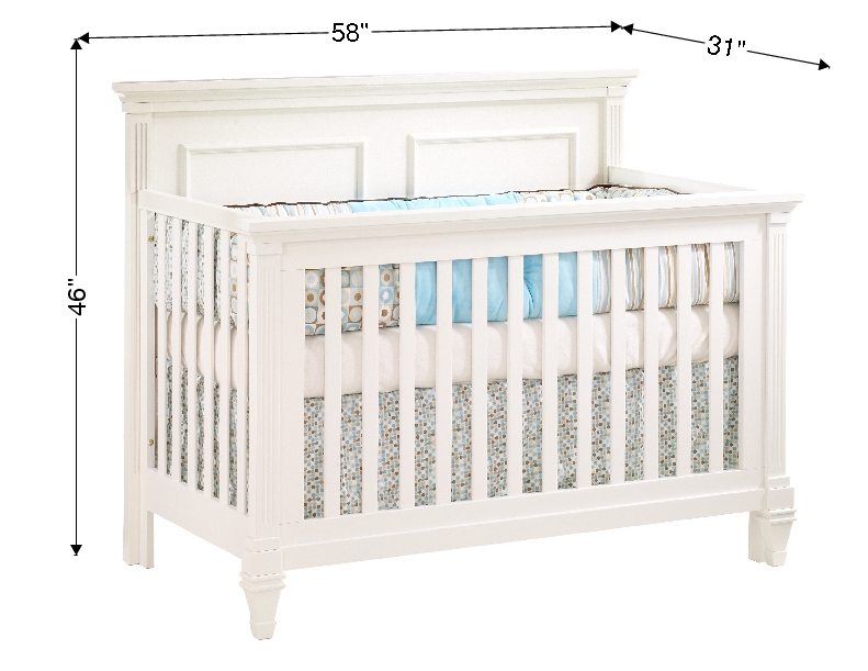 Natart Juvenile Belmont "5in1" Convertible Crib in French White