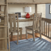 kenwood full size loft bed in driftwood with built in dresser