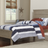 kenwood twin size panel bed in driftwood