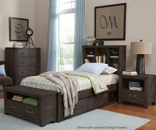 kenwood bookcase bed in espresso