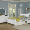 beach house twin size poster bed in white