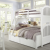 beach house twin over full round panel bunk bed in white finish