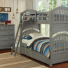 beach house twin over twin round panel bunk bed in white finish