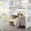 beach house twin over twin round panel bunk bed in white finish