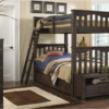 kenwood Twin over Twin Bunk Bed with Trundle in Espresso