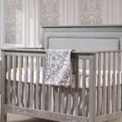 nest juvenile emerson convertible crib with upholstered panel
