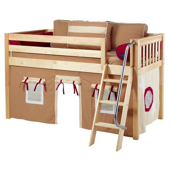 Maxtrix EASYRIDER30 Slat Low Loft Bed in Natural 2 Kids Furniture In