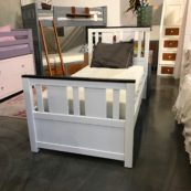 milano twin bed in white