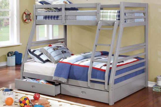 Moonlight Twin over Full Bunk Bed in Gray