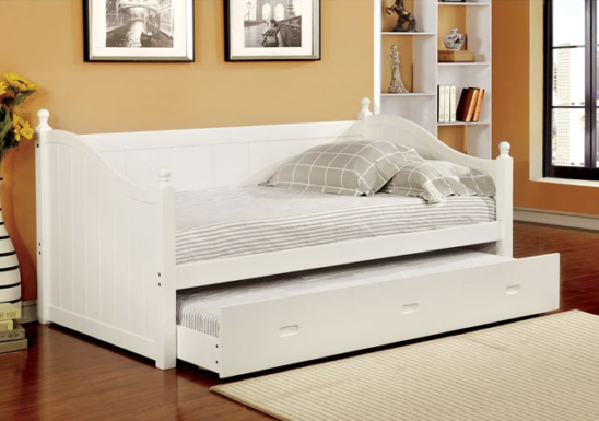 CM1929 daybed with trundle in white