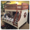 Harrah Twin over Full Bunk Bed in Oak and White
