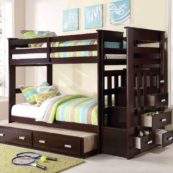 georgetown twin over twin bunk bed with stairs and drawrs