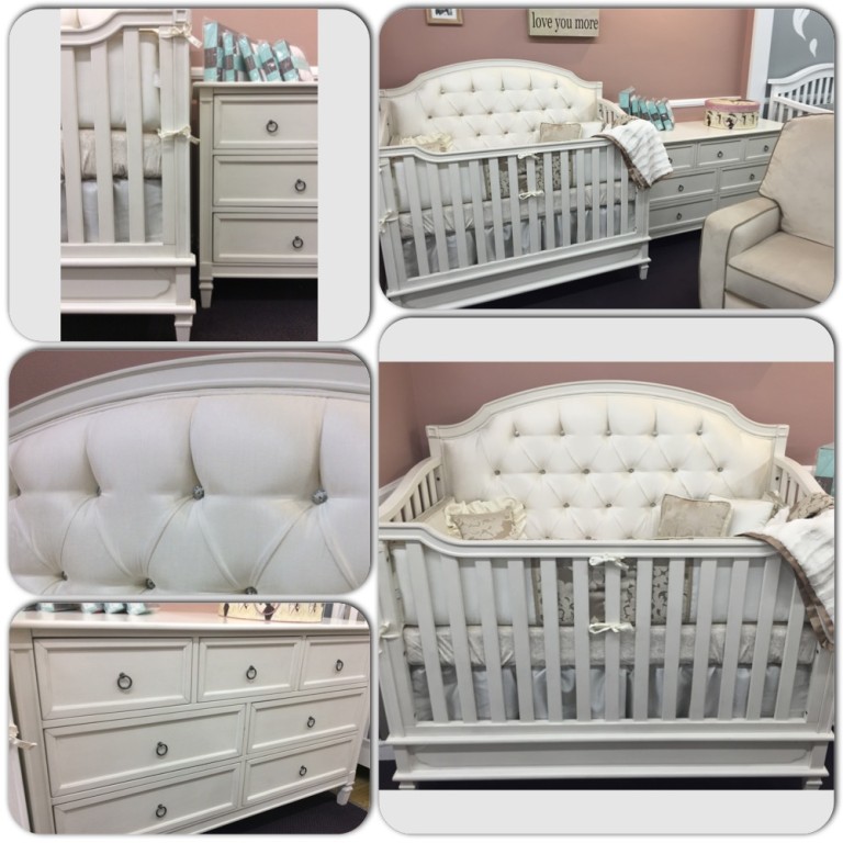 Heaven Custom Made Tufted Crib w/ Crystals Kids Furniture In Los Angeles