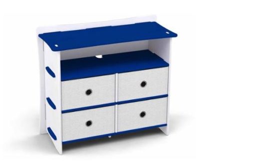 Race Car Collection Dresser in Blue and White