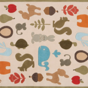 critters ivory kids rug