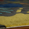 hand print grey kids rug