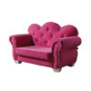 Celine Kids Loveseat Chair in Pink Fabric