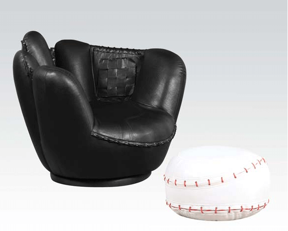 Baseball Glove Kids Chair W Ottoman Kids Furniture In Los Angeles