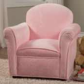 plush pink kids chair
