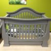 baby appleseed davenport convertible crib in moon grey
