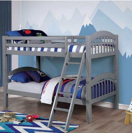 Tony Twin over Twin Bunk Bed in Gray