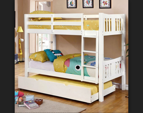 elliott twin over twin bunk bed in white