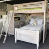 porter rustic full size loft bed with dresser