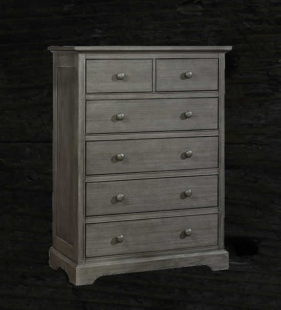 Charlie 6 Drawer Chest in Weathered Grey
