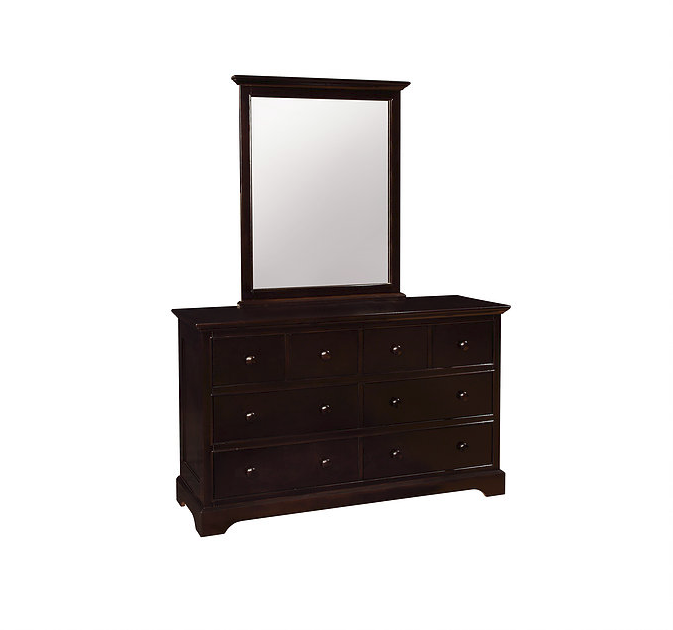 Charlie 8 Drawer Dresser With Mirror In Espresso Kids Furniture