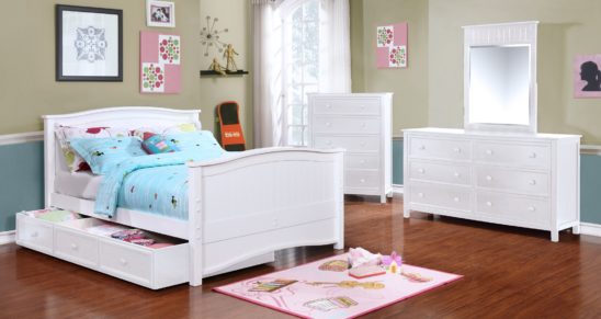 Sydney Full Bed with Sydney Collection White