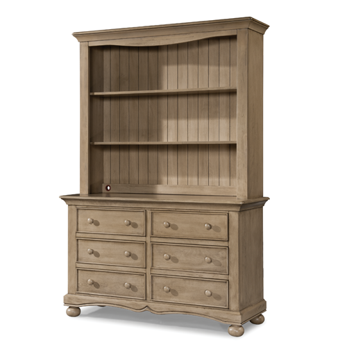 Meadow Double Dresser With Hutch In Vintage Finish Kids