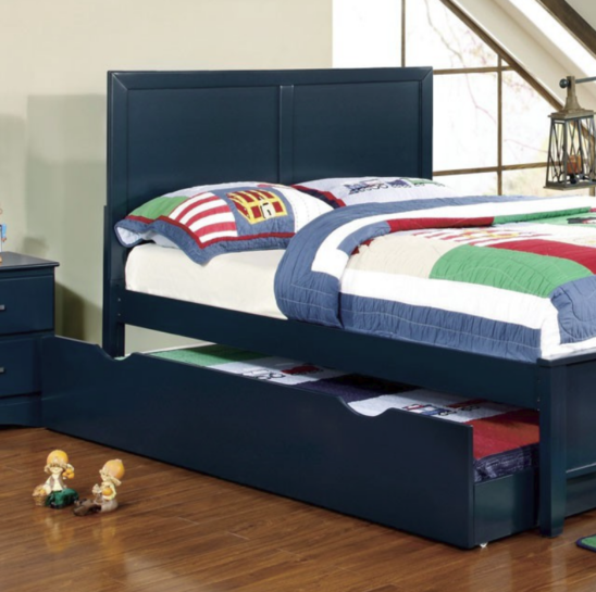 Prisma Twin Size Bed in Trundle in Blue