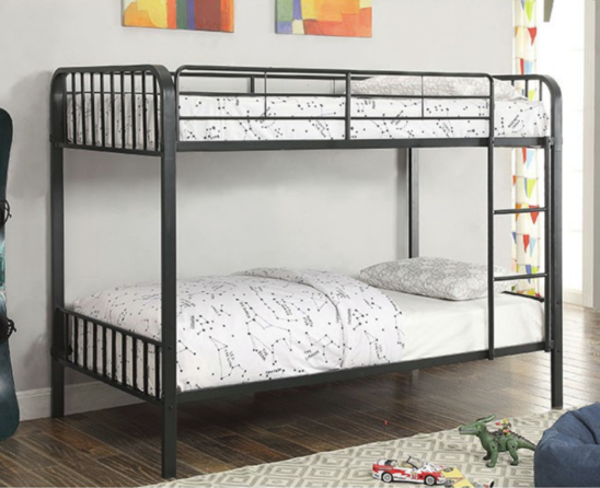 San Clemente Twin over Twin Bunk Bed in Black