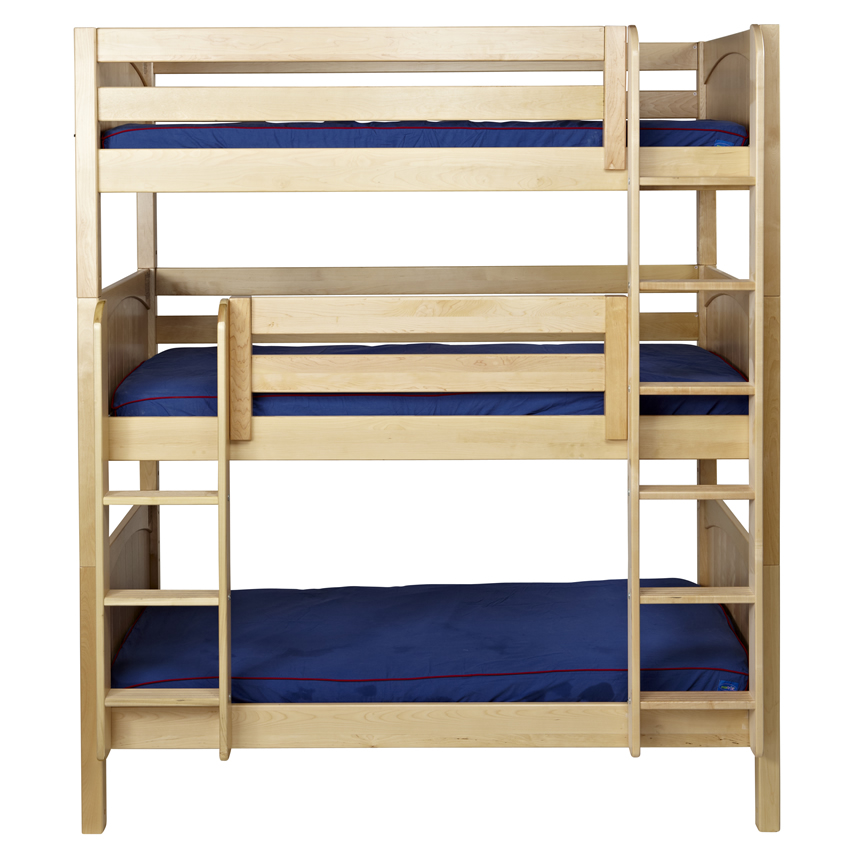 Maxtrix Triple Bunk Bed With Straight, Bunk Bed Connectors