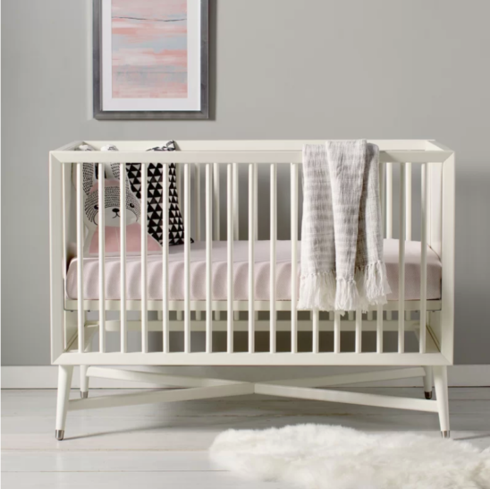 Mid-Century 3-in-1 Convertible Crib in White