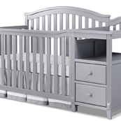 Callie Combo Crib and Dresser in Grey
