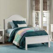 Kenwood Curved Top Bed in Distressed White