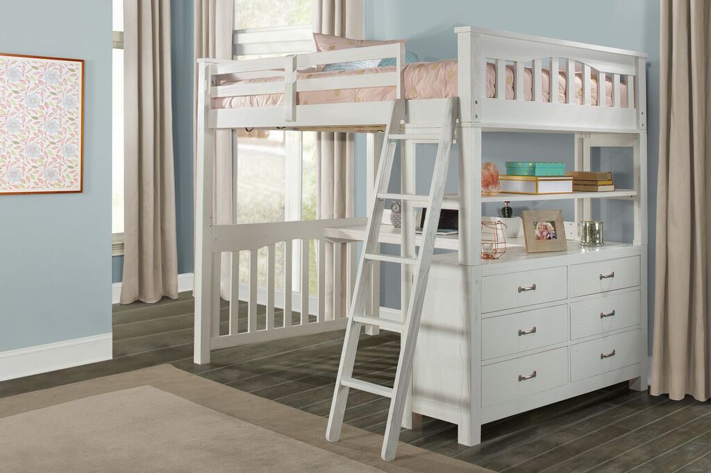 bunk beds with full size bed on bottom