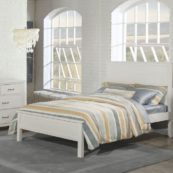 Kenwood Panel Full Size Bed in Distressed White