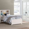 Kenwood Twin Size Bookcase Bed in Distressed White