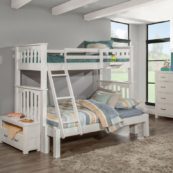 Kenwood Twin over Full Bunk Bed in Distressed White
