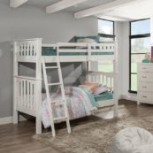 Kenwood Twin over Twin Bunk Bed in Distressed White