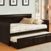 AC Straight Panel Daybed with Trundle in Espresso