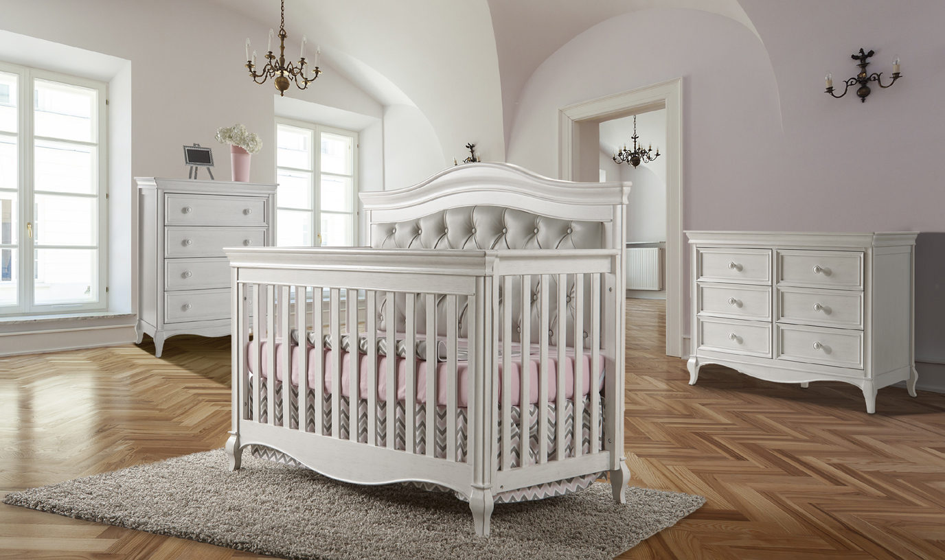 vintage white crib