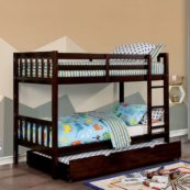 Emmy Mission Style Twin over Twin Bunk Bed in Dark Walnut