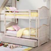 Hermione Twin over Twin Bunk Bed in Washed White