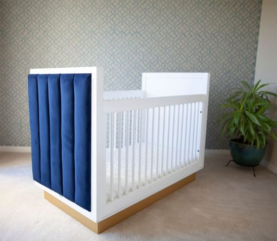 Astoria Crib - Blue Velvet