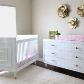 Uptown Crib and Double Dresser in White